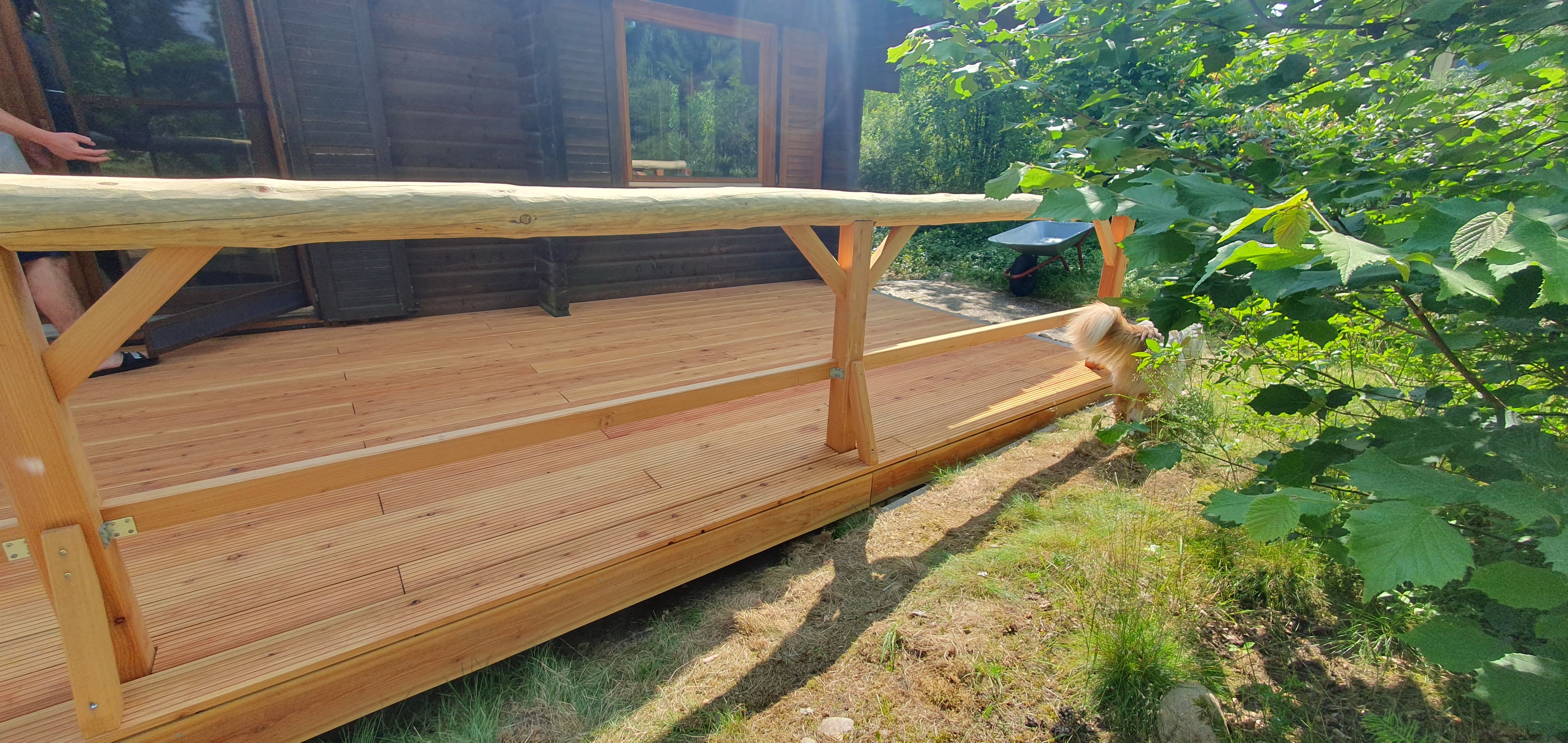 Geländer Selfmade Holz Handwerk Tischler terrasse