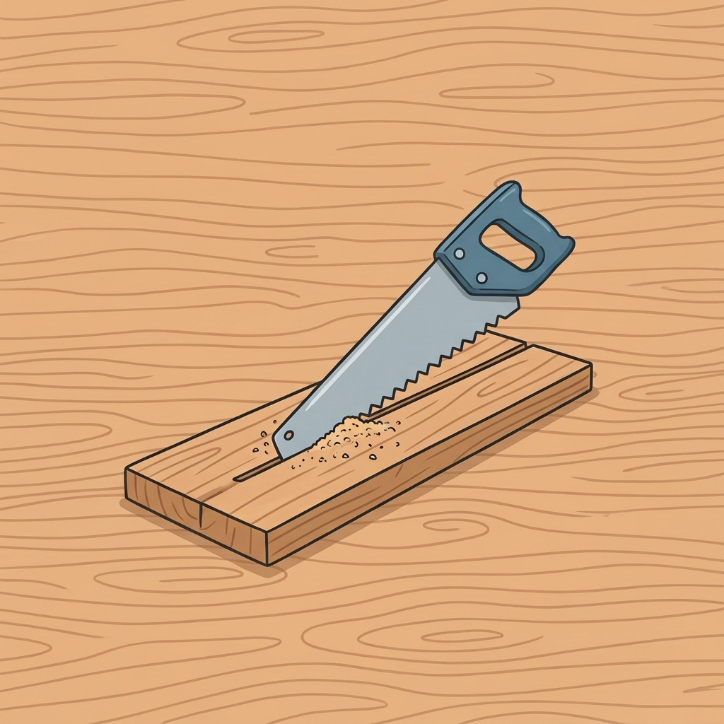 Woodworking hand tools arranged on a worn workshop workbench